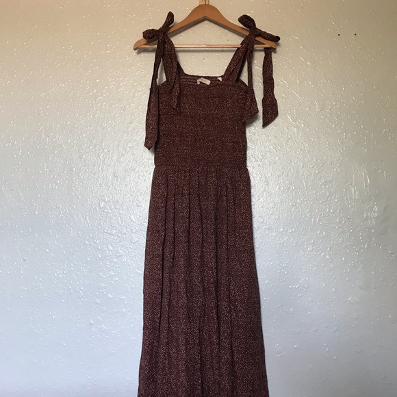 SOLD  doen Jasmine Dress in Rust Ditsy Floral - Picture 5 of 5